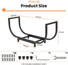 34in Firewood Rack Outdoor Indoor - Heavy Duty Firewood Holder Storage With 400l