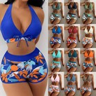 Women Padded Push Up Bikini Set Ladies High Waist Swimwear Swimsuit Bathing Suit