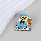 Rn Registered Nurse Enamel Pin  Funny Skeleton Rn Dnr Nursing Squad Brooches  Fu