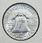 1955 Franklin Half Dollar   90  Silver Coin   Great Luster 