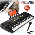 61 Key Electronic Keyboard Piano W  Mic  Music Stand  For Kids Music Educational