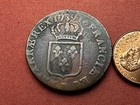 1791 France 1 Sol Coin  Louis Xvi  Mint B Rouen  2nd Semester   ar38