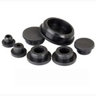 Round Plastic Black Blanking End Cap Caps 15 5mm - 201 5mm Tube Pipe Plug Bung