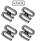 4x Plastic Black Swivel Clasp Lobster Snap Rectangle Buckle Hook Clip Bag Straps