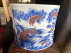Chinese Large Prob 19th Cent Brush Pot