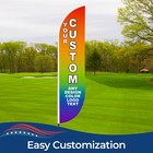 Custom Feather Flag Personalized Swooper Flag With Your Logo Text  Made In Usa