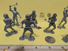 Marx Knights  silver  Playset full Set Of 8  Original 54mm  toy Soldiers vintage