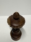 Vintage Wooden Furniture Finial Top Carved Wood Cap Turned Victorian 6  Tall