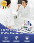 Bathroom Counter Organizer And Storage  7 Slots Detachable Toothbrush Holders Fo