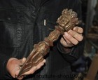 Tibet Ancient Bronze Gilt Mahakala Buddha Statue Vajra Phurpa Dagger Equipment
