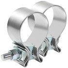Esewalas 2 Pack Stainless Steel Exhaust Clamp  Narrow Band Muffler 1 75 Inch