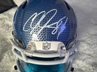 Barry Sanders   Calvin Johnson Dual Auto Signed F s Speed Carbon Helmet Beckett