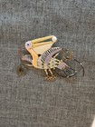 Whimsical Handcrafted Porcelain Wire Brooch  Signed Jewelry 10