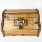 Vintage Wood Farmhouse Rustic Bread Box Design 98901 Made In Usa Sjl Heartland
