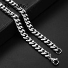 6mm Stainless Steel Chain Necklace Silver Cuban Curb Link Jewelry 18-30 