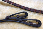 English Bridle Reins Replacement - Brown Leather  Laced Grip  56  L  X  5 8  W