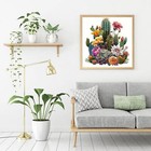 Cactus Diamond Art Kits For Adults 5d Diamond Painting Flowers round Full Drill