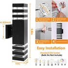 Modern Led Up Down Wall Light Sconce Dual Head Lamp Fixtures Outdoor Waterproof