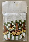 Vintage Terry Hang Upps Mushroom Design Hanging Kitchen Dish Towel 1980 s Nos