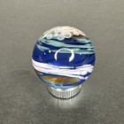 Contemporary Handmade Art Glass Marble 1 03  Abstract Squiggle   Swirl Mib Boro