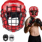 Victorbudo Boxing Headgear Large Black Removable Face Grill Mma Helmet
