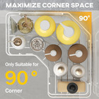 Maxiffe 3 Pack Corner Shower Caddy With Soap Holder  Large Capacity Sturdy Easy