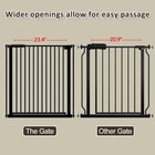Extra Wide Baby Pet Gate 53 74-61 61  Black Steel Auto-close         