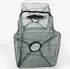 2 Pack Fishing Bait Trap Net Fish Cast Cage Crab Minnow Crawdad Shrimp Foldable