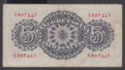 Spain 5 Pesetas 12-04-1947  Vf  P  134    Banknote  Circulated