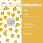 1 Pound Orange Shine Crystal Series Mosaic Tiles Assortment Kit  Square And Tria