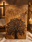  Large Rosewood  Tree Of Life Urn 250lb Capacity Memorial For Man Woman    Child