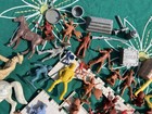 Lg Lot 1960s Cowboy Indian Assorted Toys Ideal Roy Rogers Marx Giant  75  Pcs
