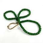 Green White Heart Venetian Trade Beads