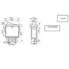 Rectangular Rocker Switch On off 2 Pin 2 Position Black Red Spst Kcd1-110