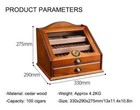 100 Count Luxury Cigar Cedar Wood Display Cabinets Cigar Storage Box Humidifier
