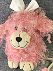 Applause Pink Poodle Curly Locks Puppy Dog 10  Plush Stuffed Animal Toy 3520 Vtg