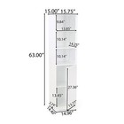Bathroom Slim Tower Storage Storage Cabinet W 3 Open Shelves Wooden Door Storage