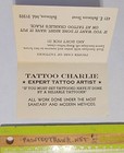 Original Antique Tattoo Business Card Charlie Geizer Baltimore Md Tattooing 3x6