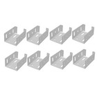 8pcs Aluminum Fence Bracket Vinyl Fence Mounting Brackets Vinyl Fence Parts