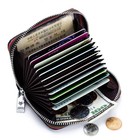 Rfid Blocking Women   s Genuine Leather Wallet Credit Card Holder Zipper Pocket