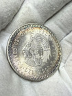 1948 Mo Mexico 5 Pesos Gem Bu Silver Cuauhtemoc   900 Cinco Pesos Rainbow J97