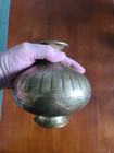 18th Century Indian islamic mughal Engraved Brass Lota  Vase Or Surahi