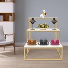 3 Tier Retail Shoe Handbag Display Stand Double Side Clothing Shop Display Table