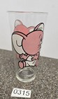 Pepsi Collector Series Tuffy Promo Drinking Glass 1975 Clear Pink White Black