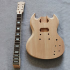 Diy Electric Sg Standard Guitar Kit Set 2pcs Mahogany Body Set Neck Bone Nut