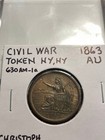 1863 Civil War Token New York  New York Christoph Karl 6 30 Am-1am  au 
