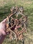 Vintage Ornate Architectural Rusted Iron Cast Iron Wall Decor 10  X 7 