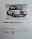 1973 Rolls-royce Silver Shadow Sedan Christmas Print Ad Gift Certificate Luxury