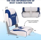 2-pack Low-back Folding Boat Seats - Waterproof Pvc Marine Fishing Seats For Jon