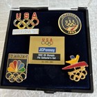 1992 Us Olympics Pin Collectors Set Of 4 Barcelona Jcpenny In  Pin Box